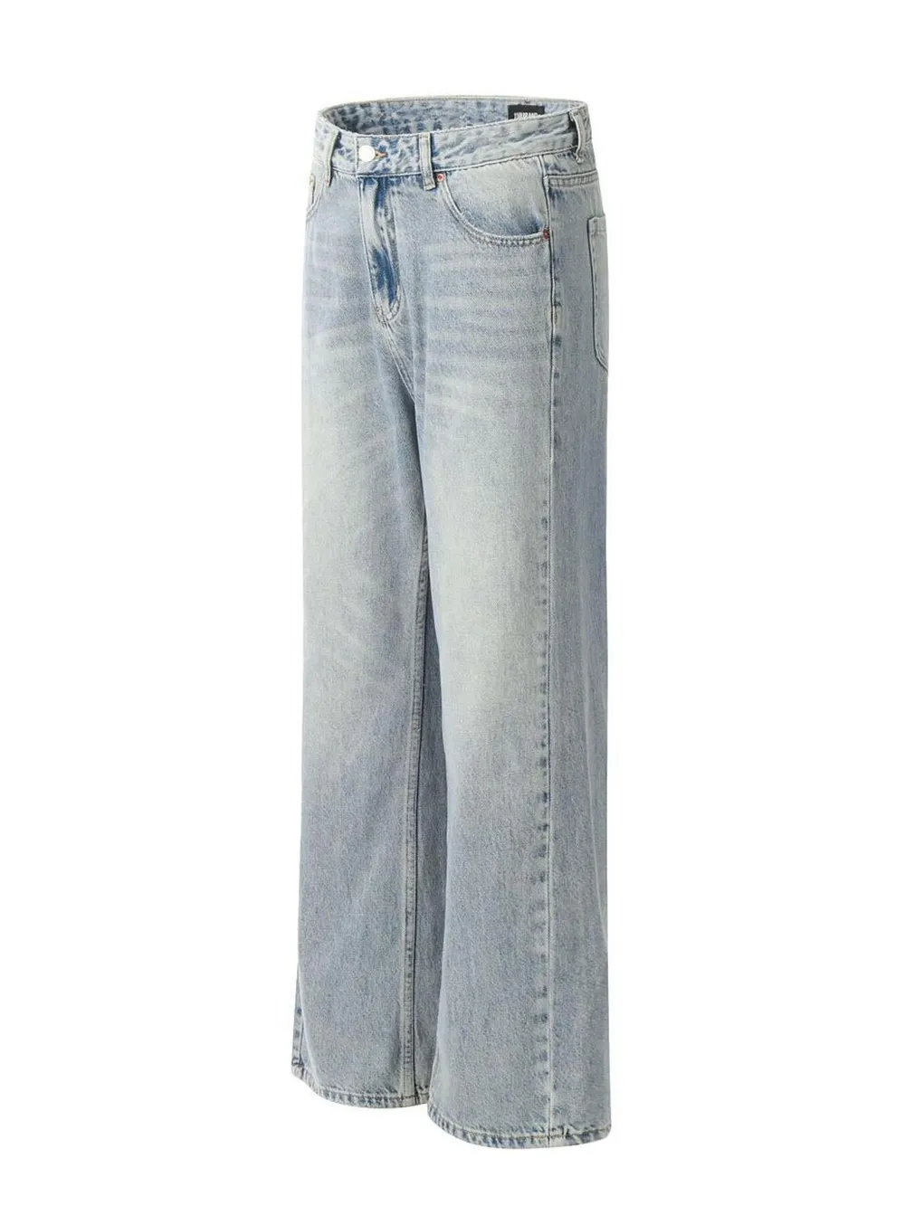 Men's Wash High-Rise Wide Leg Jeans, image 2