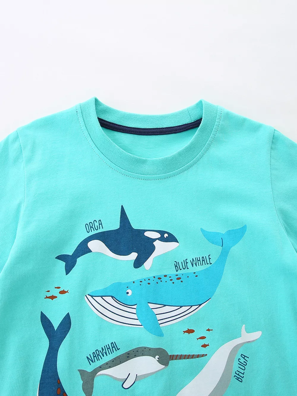 Children's Ocean Friends Tee and Plaid Shorts Set, image 3