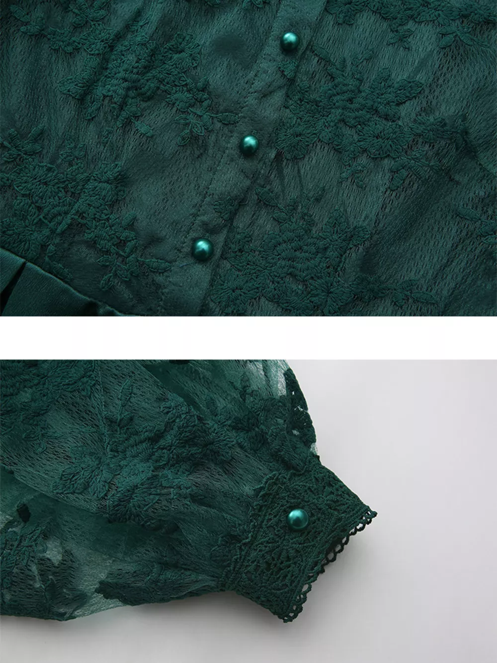 Lace Lantern Sleeve Belted Maxi Dress, image 8