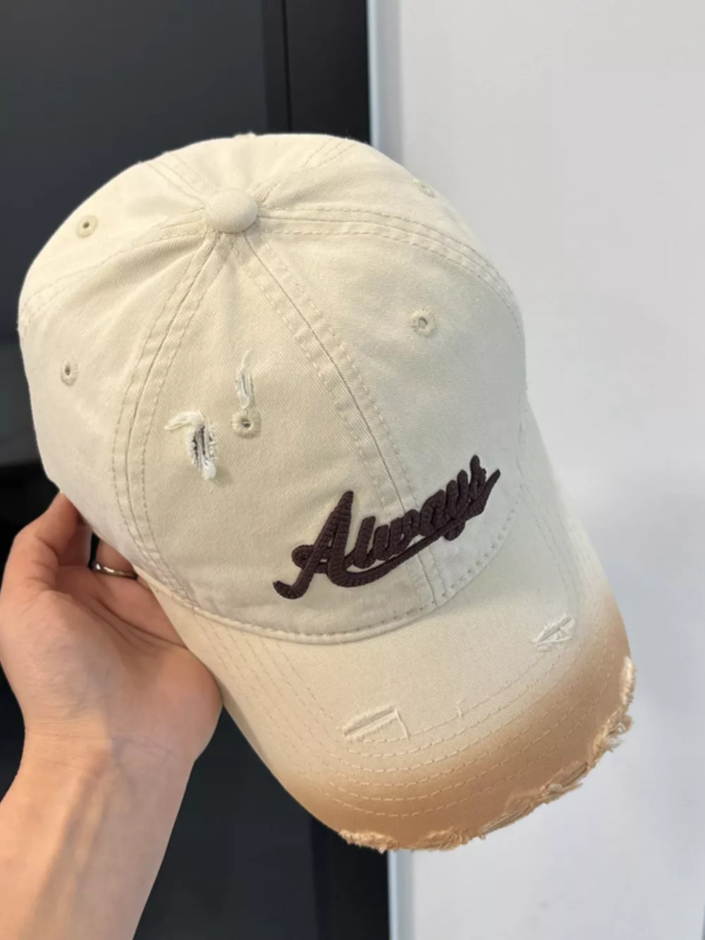 Distressed Embroidered Baseball Cap, image 2