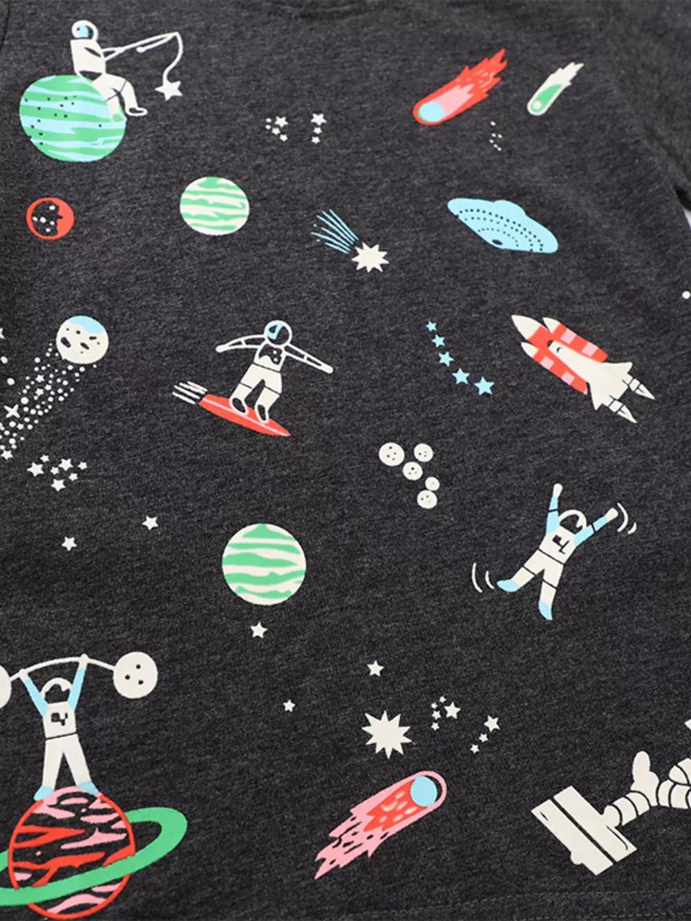 Children's Space-Themed Short Sleeve T-Shirt, image 3