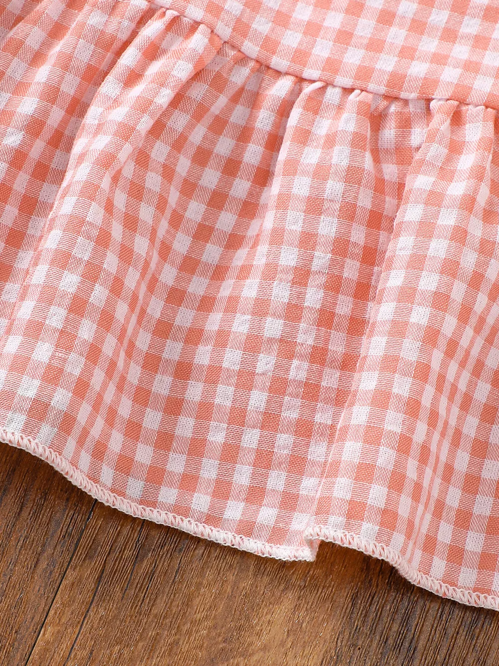 Children's Gingham Ruffle Trim Sleeveless Top & Pants Set, image 11