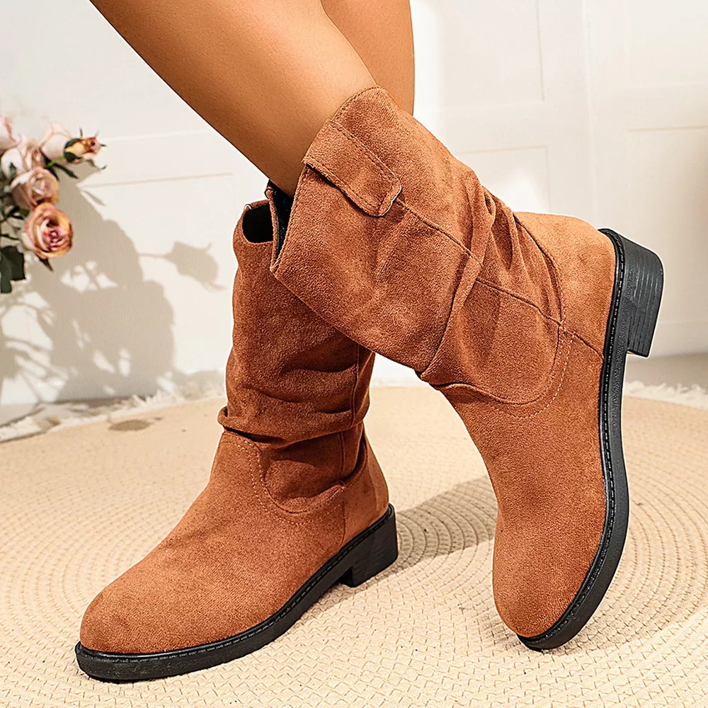 Round Toe Slouchy Boots, image 4