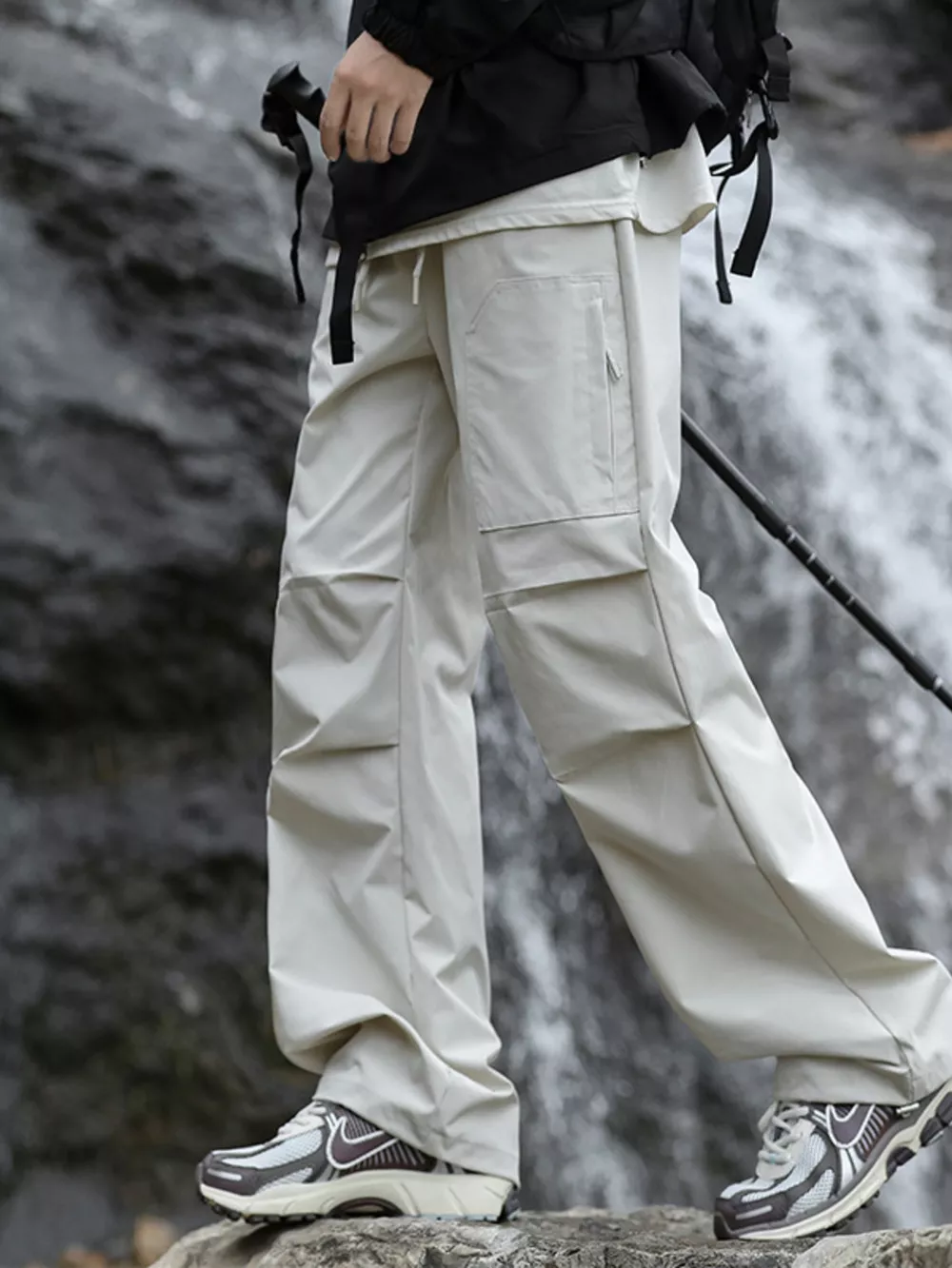 Men's Plus Size Loose Fit Multi-Pocket Cargo Pants, image 2