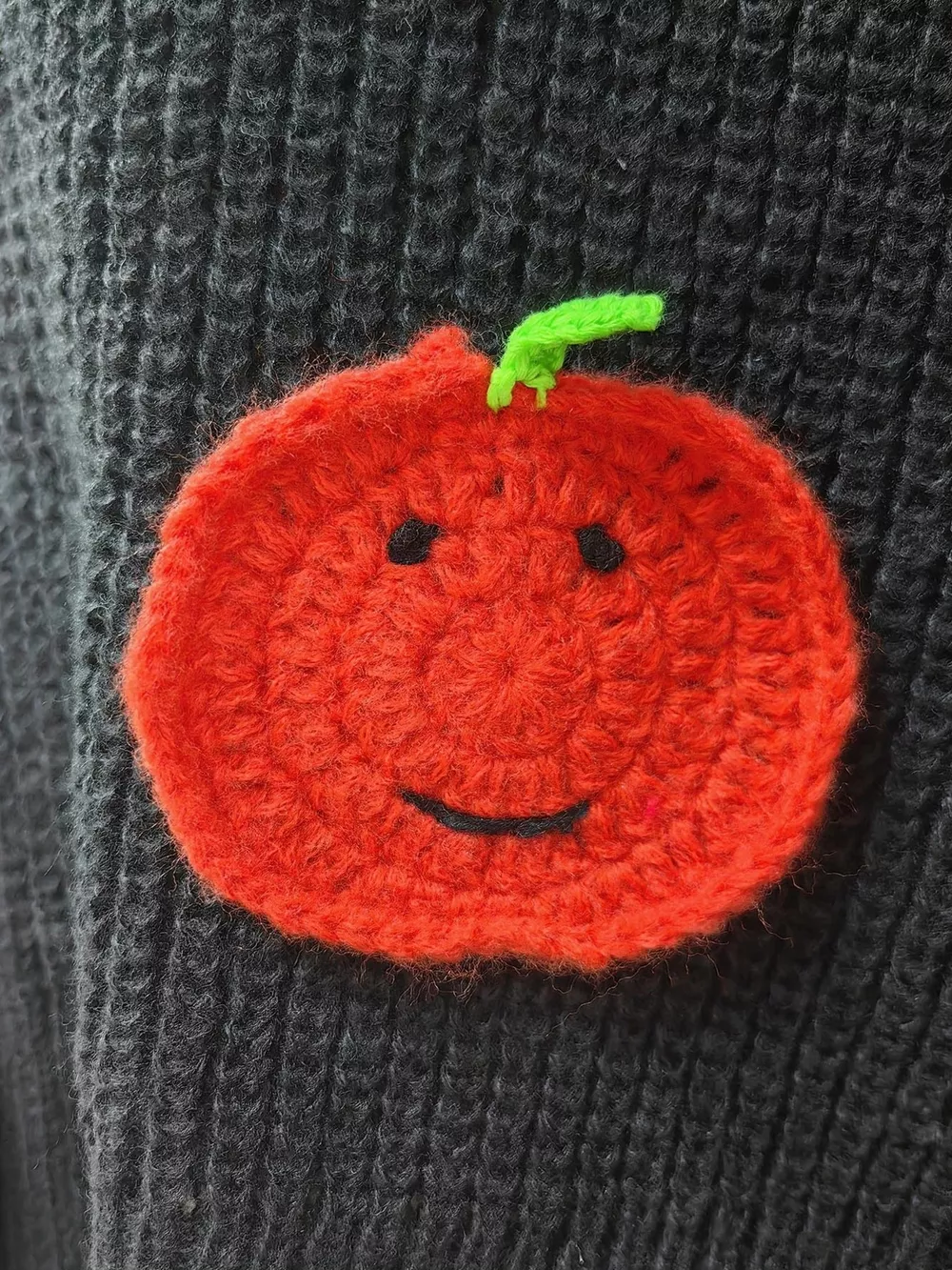 Halloween Pumpkin and Ghost Applique Knit Cardigan, image 5