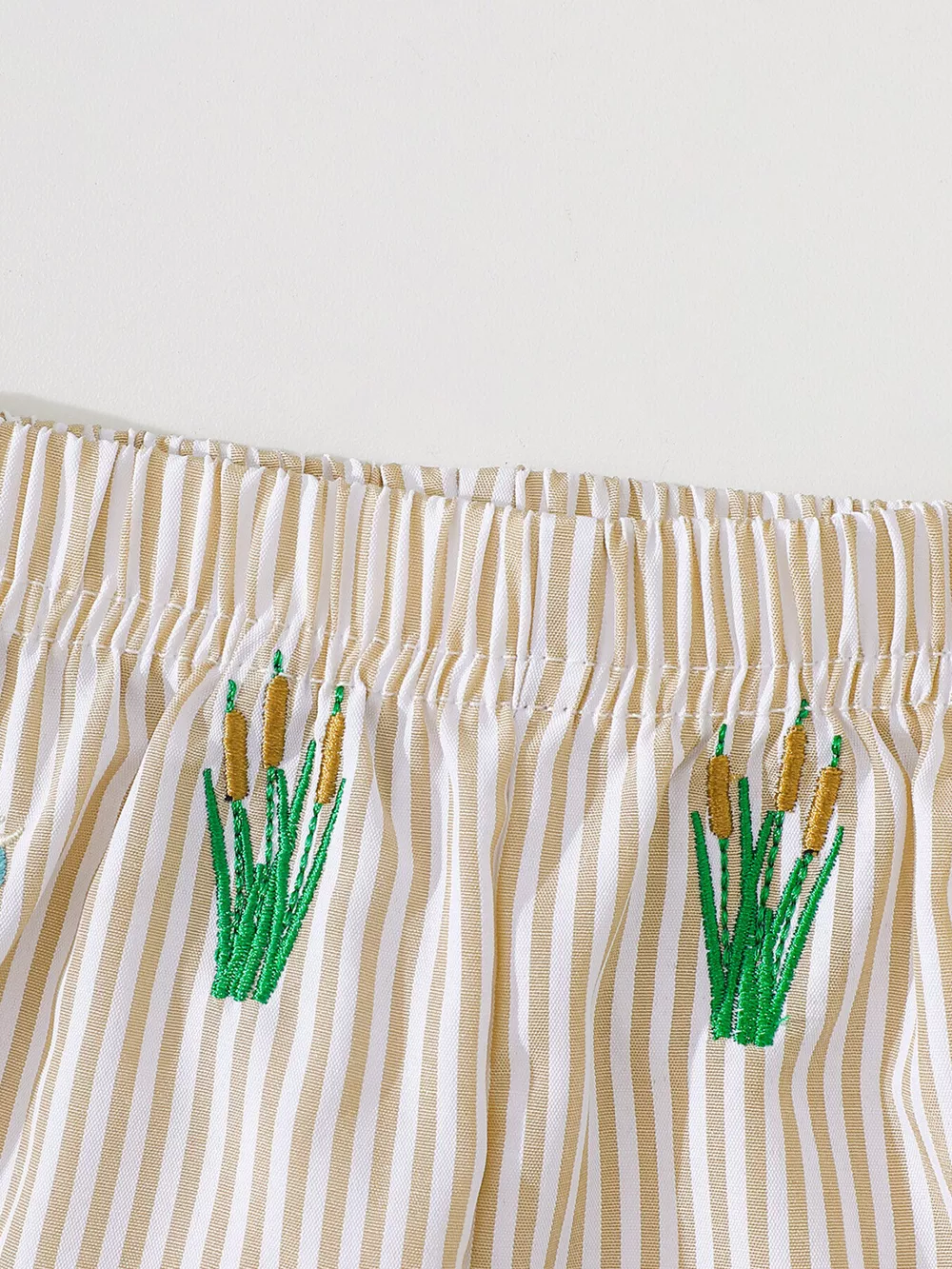 Children's Embroidered Polo Shirt & Striped Shorts Set, image 4