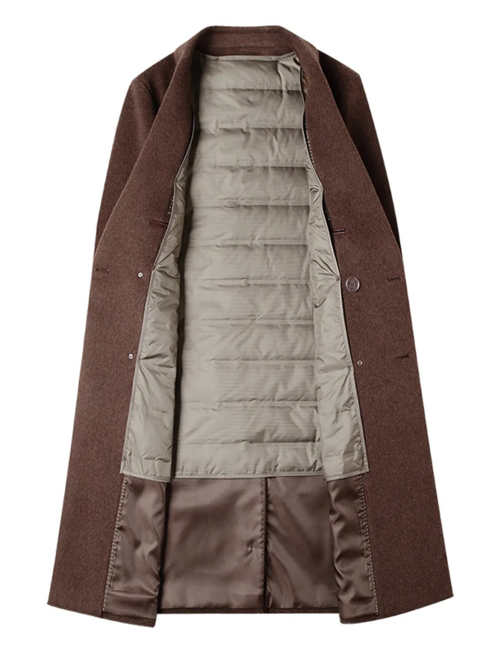 Men's Wool Blend Double-Breasted Overcoat, image 2