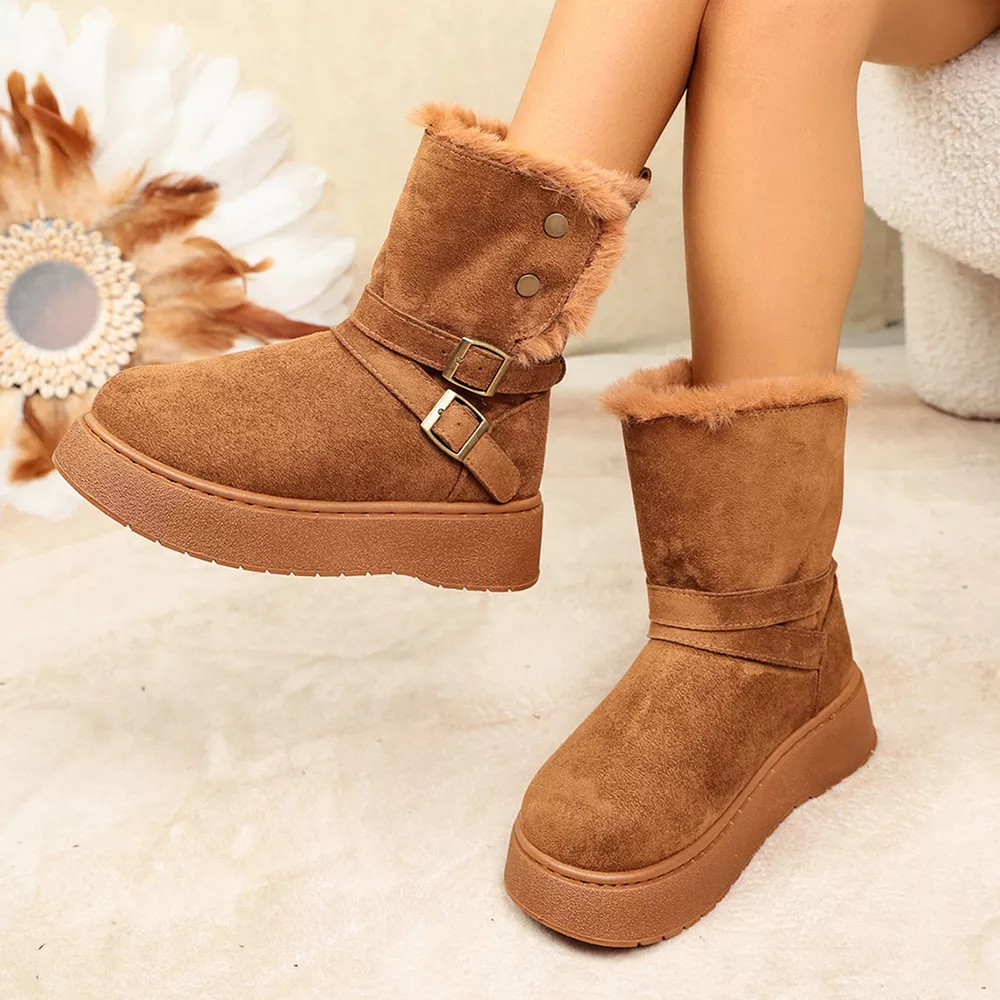 Round Toe Platform Boots