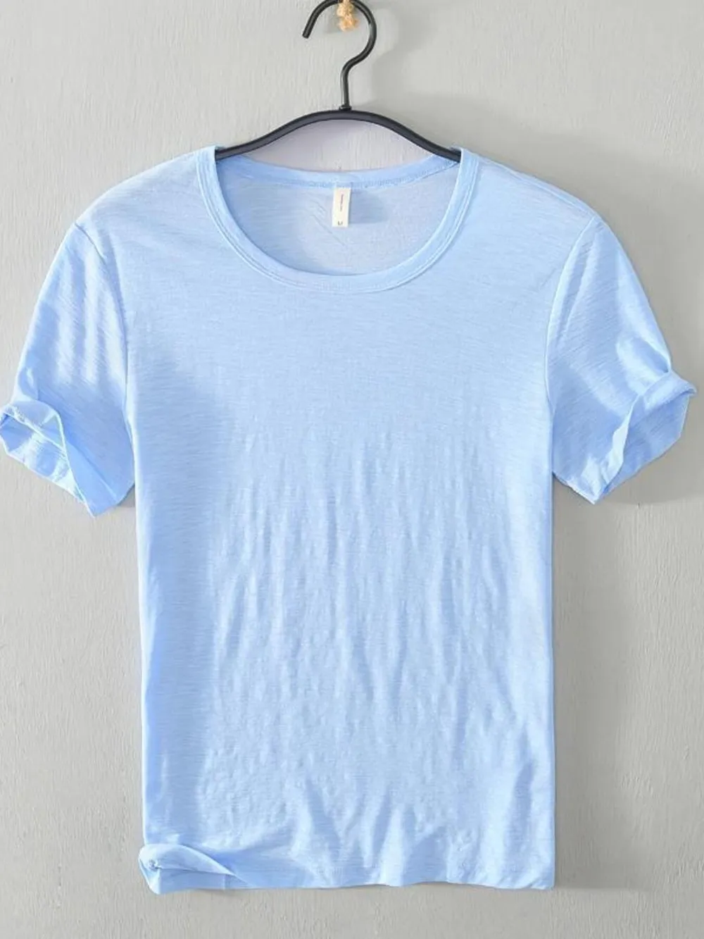 Men's Plus Size Basic Style Round Neck Short Sleeve T-Shirt, image 2