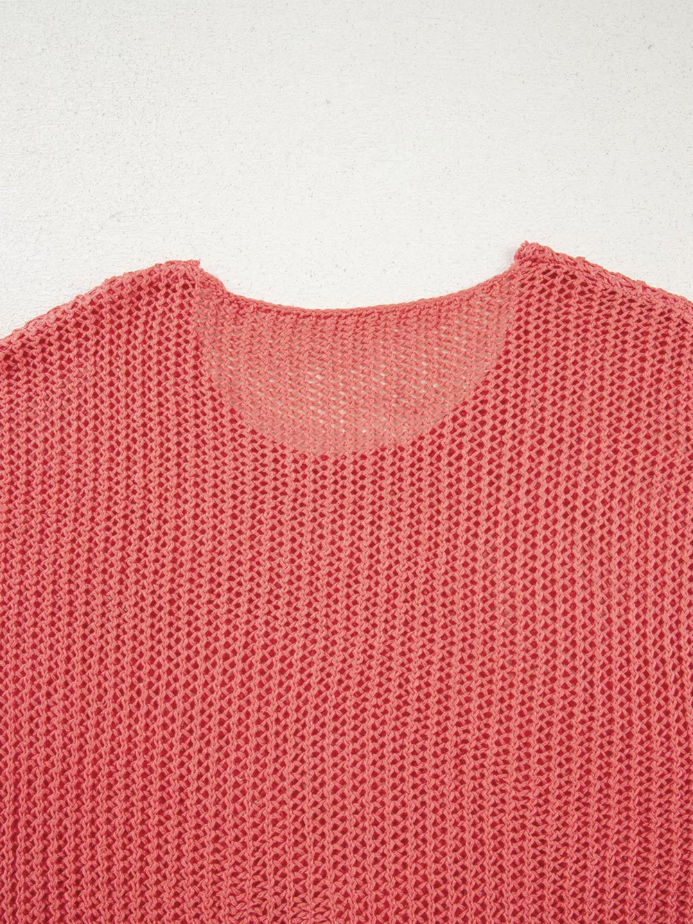 Crochet Hollow Out Long Sleeve Knit Top, image 8