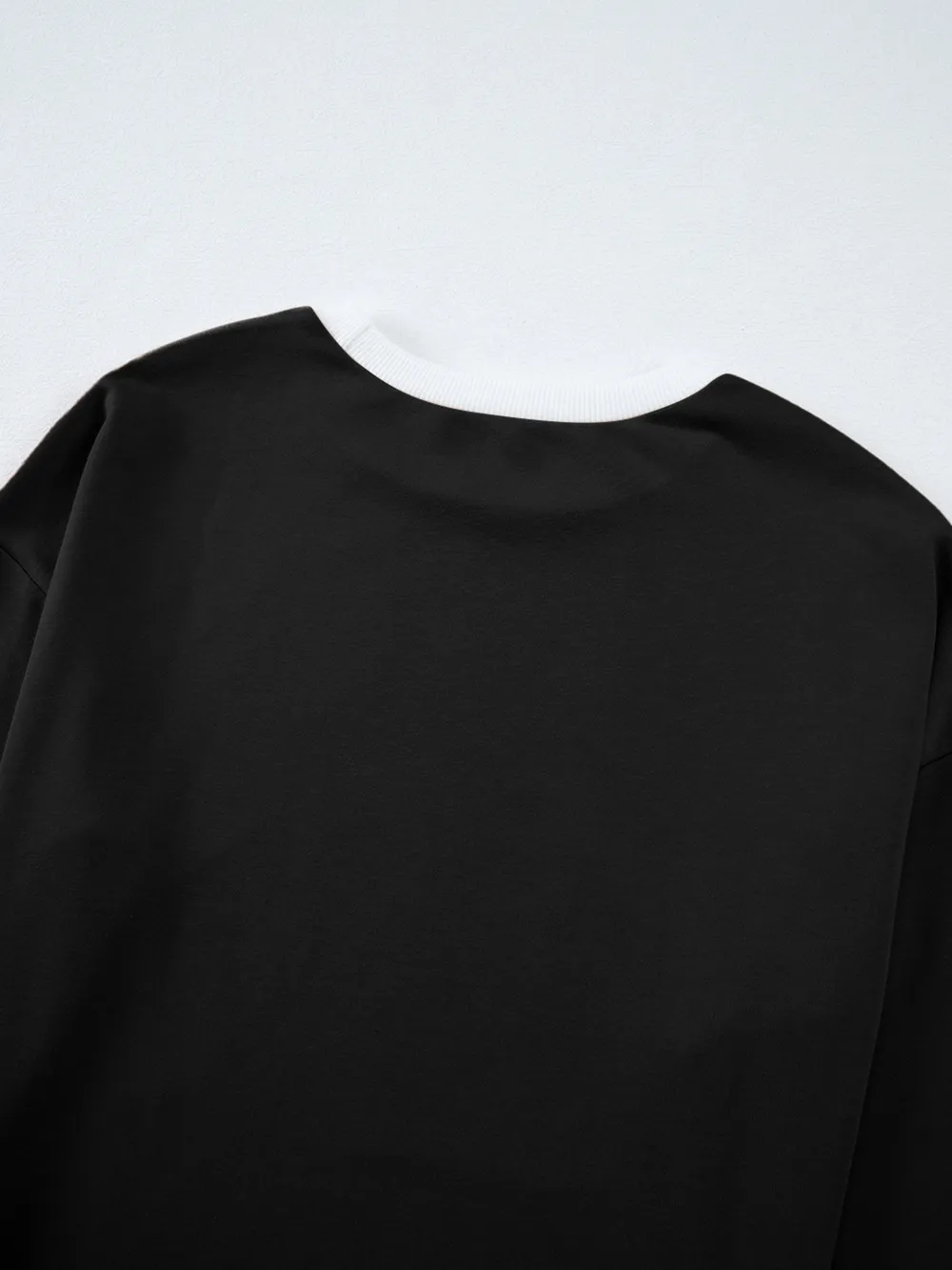Contrast Trim Round Neck Top and Pants Set, image 15