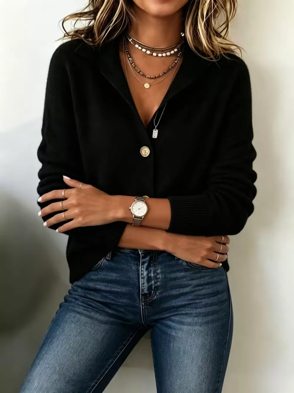Button-Down Knit Cardigan, image 8