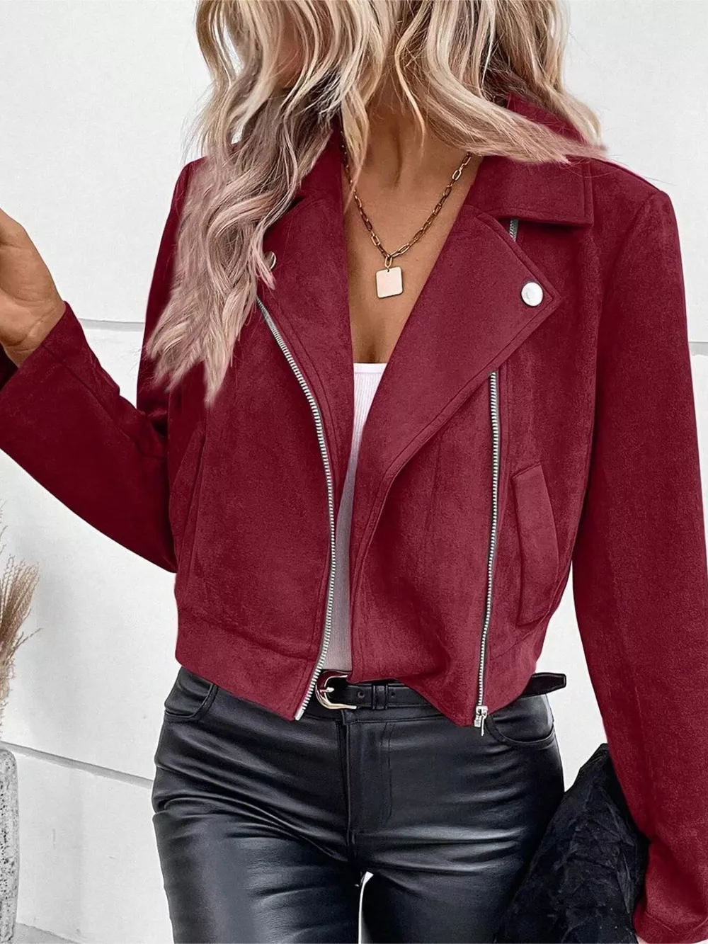 Zip Up Moto Jacket, image 9