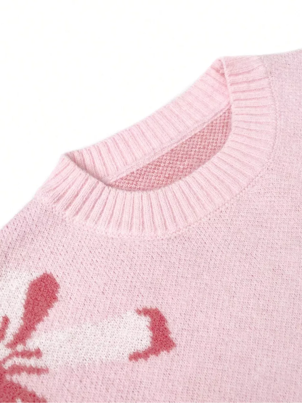Bow Round Neck Dropped Shoulder Sweater, image 10