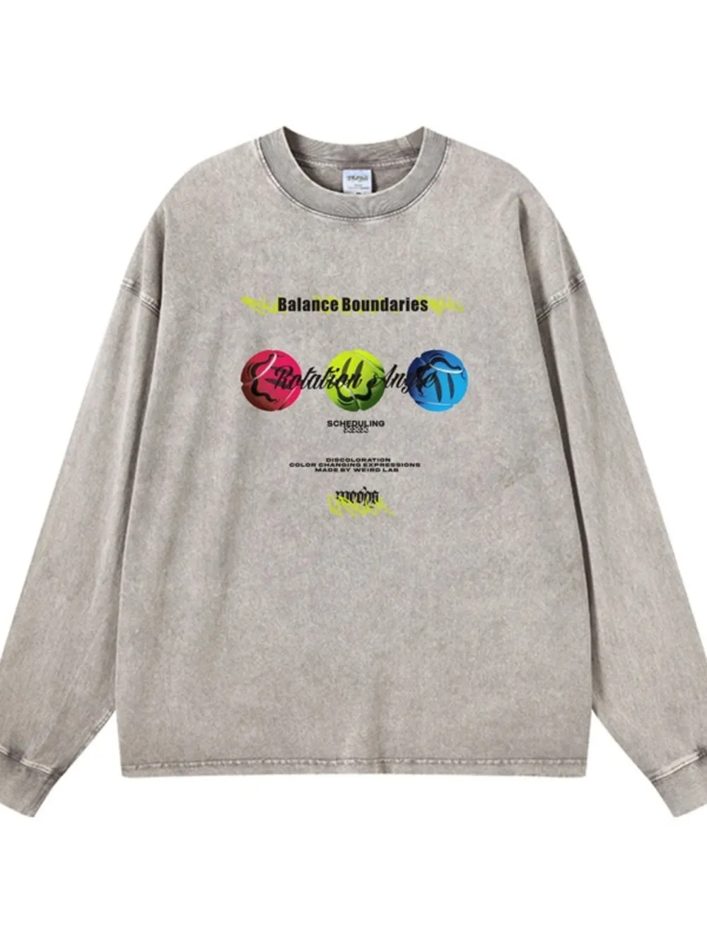 Men's Graphic Round Neck Long Sleeve T-Shirt, image 4