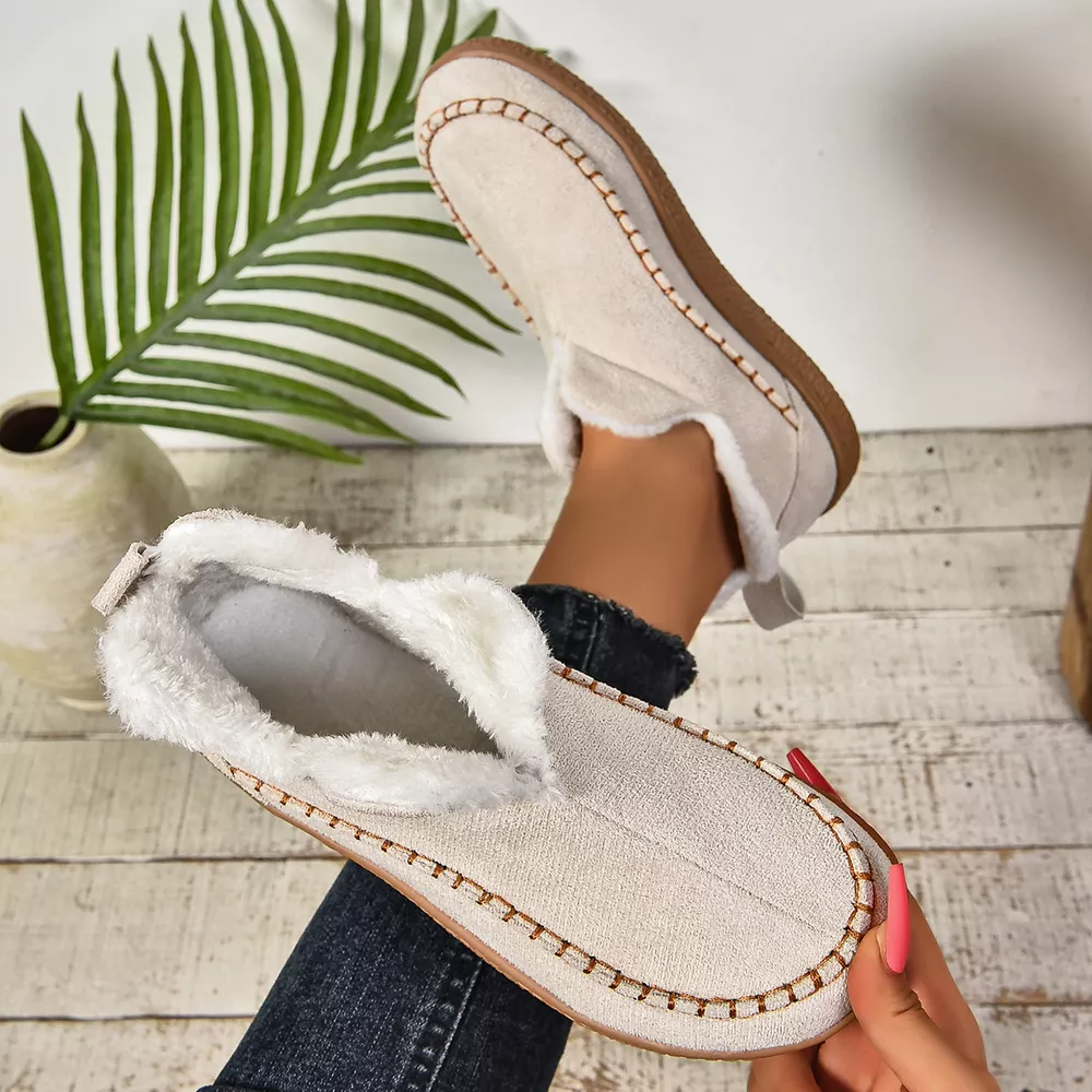 Round Toe Plush Lined Shoes, image 18
