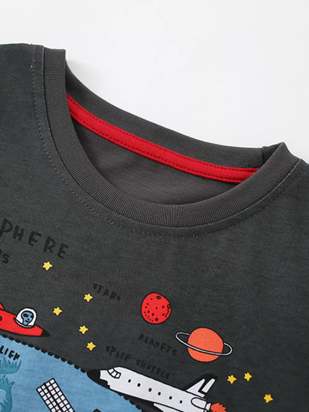 Children's Cartoon Print Round Neck T-Shirt, image 2
