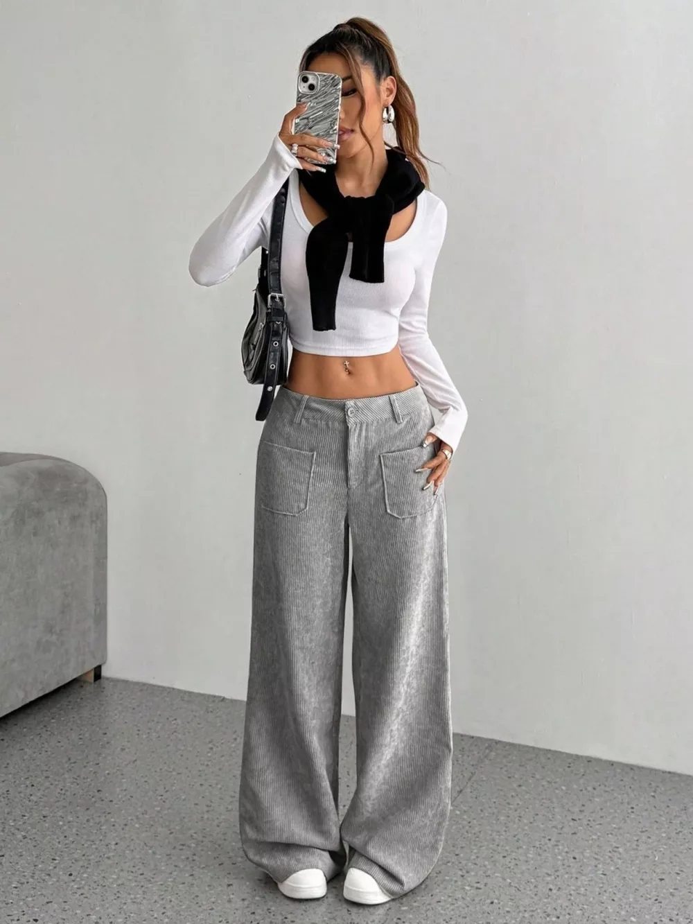 Wide Leg Corduroy Pants, image 12