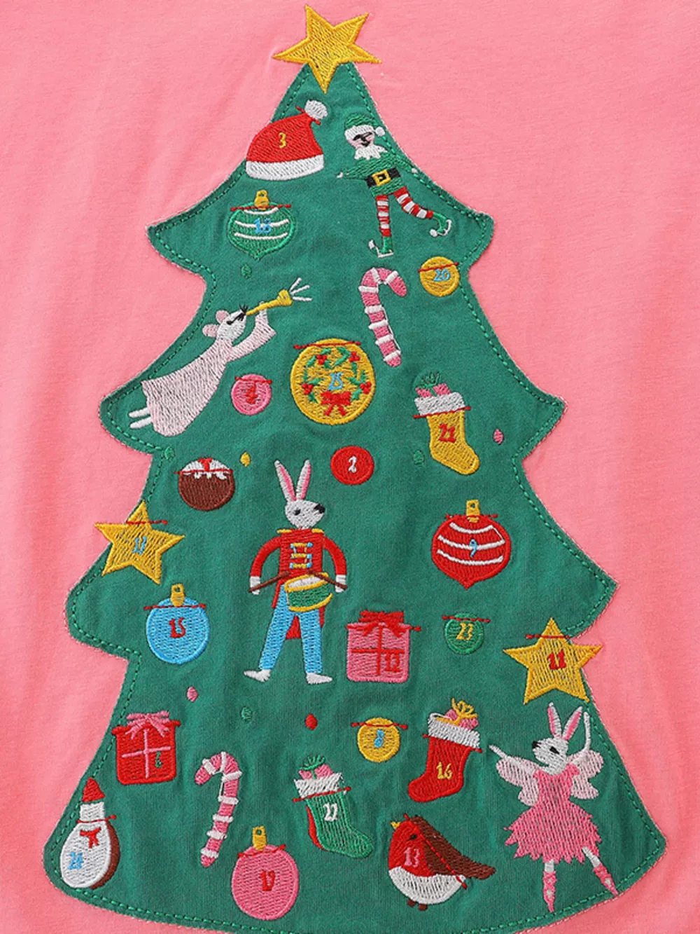 Children's Christmas Tree Long Sleeve Dress, image 4