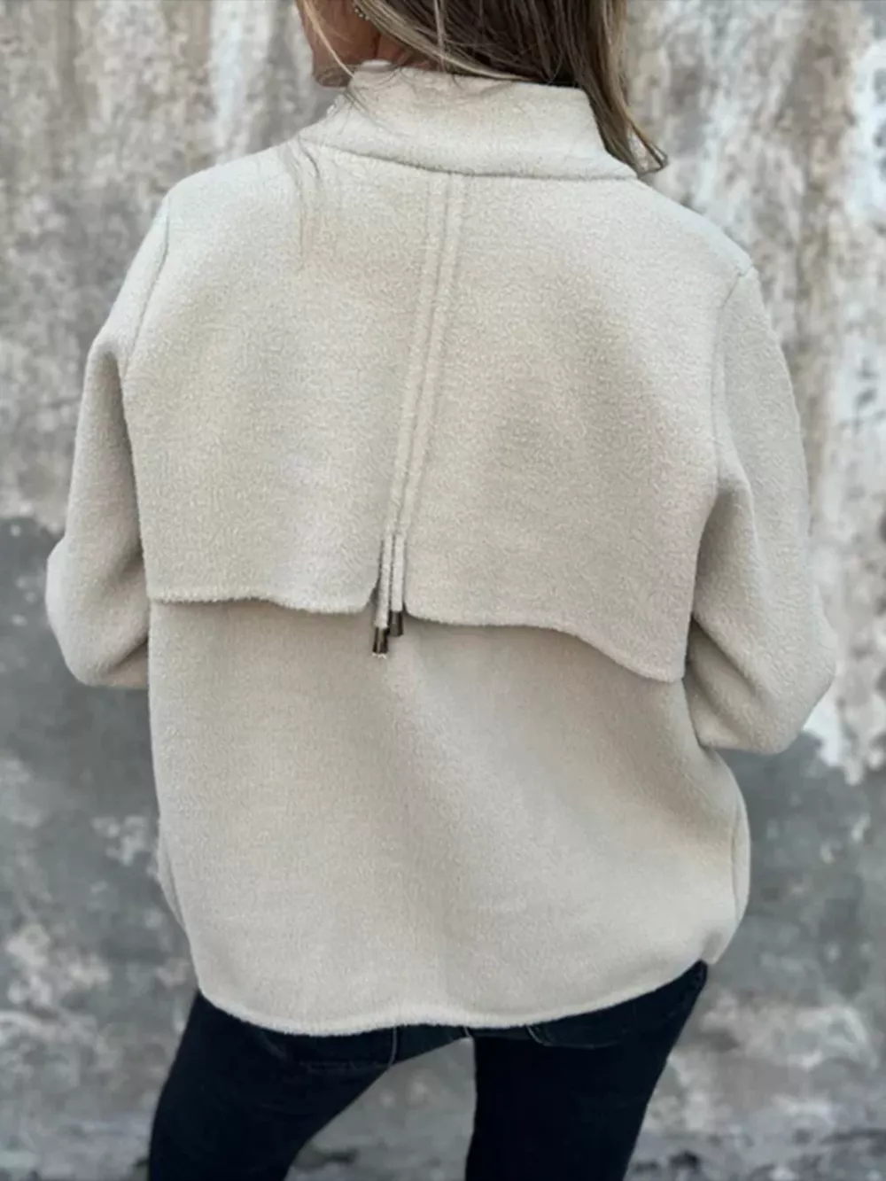 Full Size Textured Knit Zip Up Outerwear Plus Size, image 6
