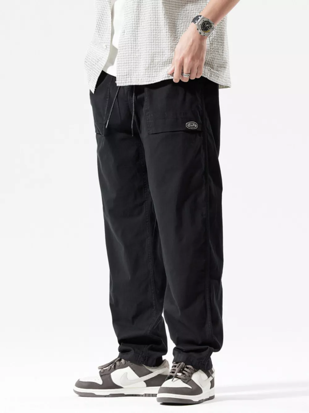 Men's Full Size Casual Cargo Pants with Multiple Pockets Plus Size, image 4