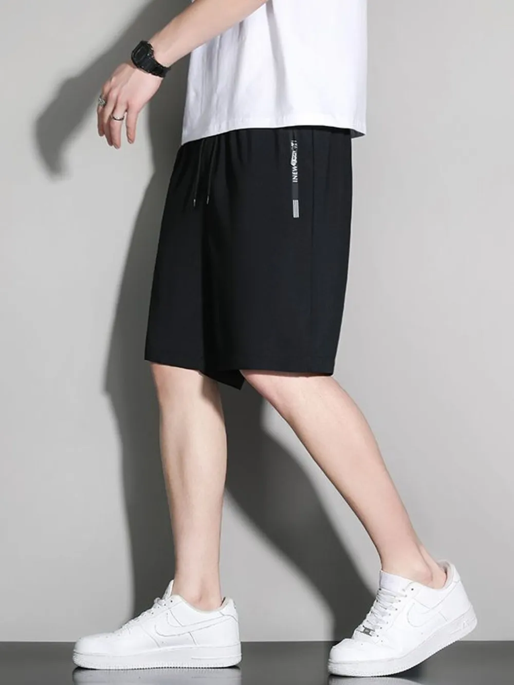 Men's Plus Size Drawstring Shorts with Pockets, image 3