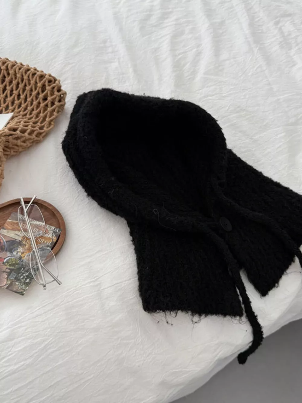 Cozy Knit Button Detail Hat