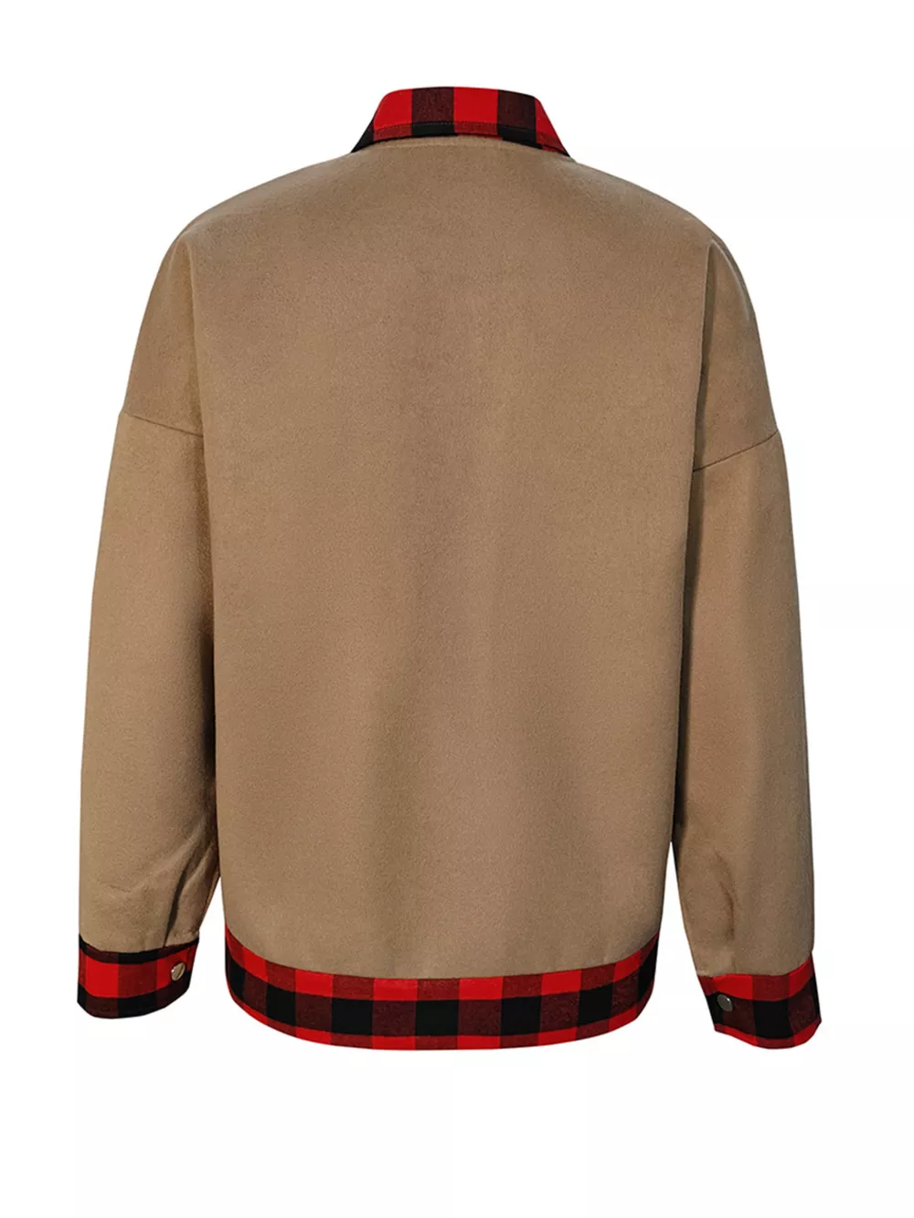Plaid Button Up Casual Outerwear, image 4