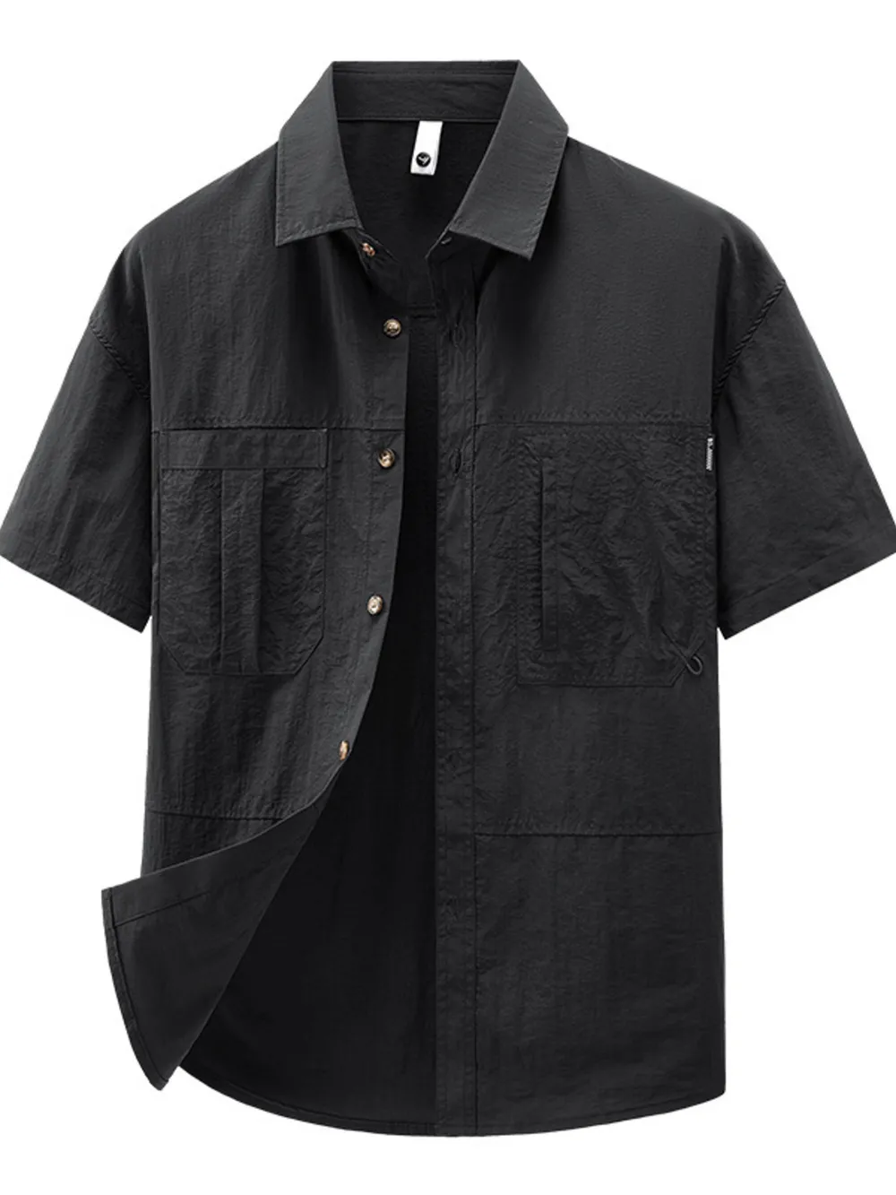 Men's Plus Size Casual Lightweight Short Sleeve Shirt, image 6