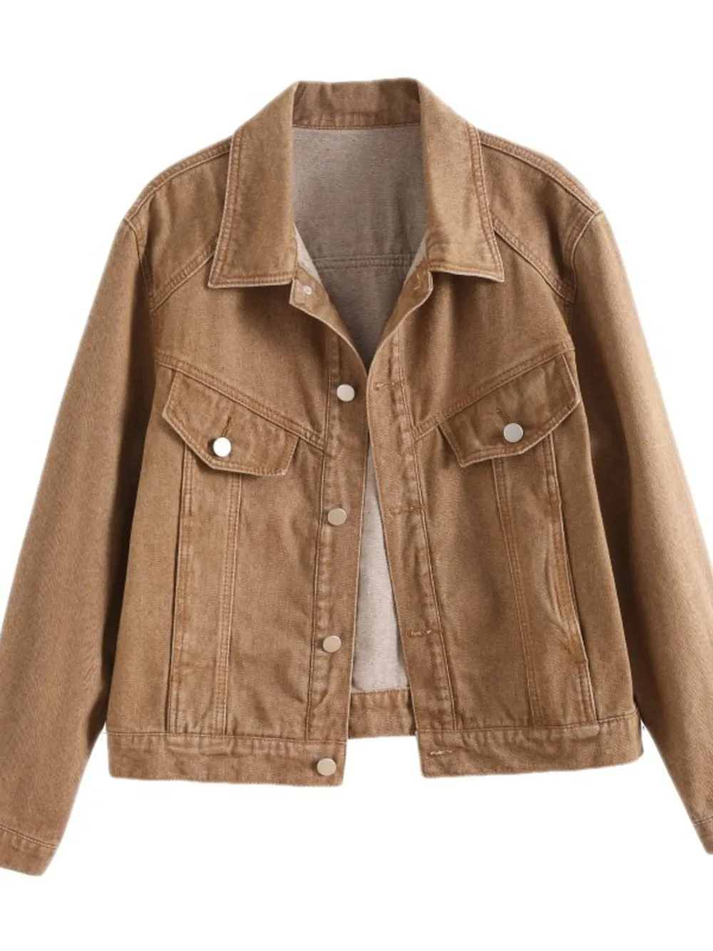 Button Up Long Sleeve Denim Jacket, image 2