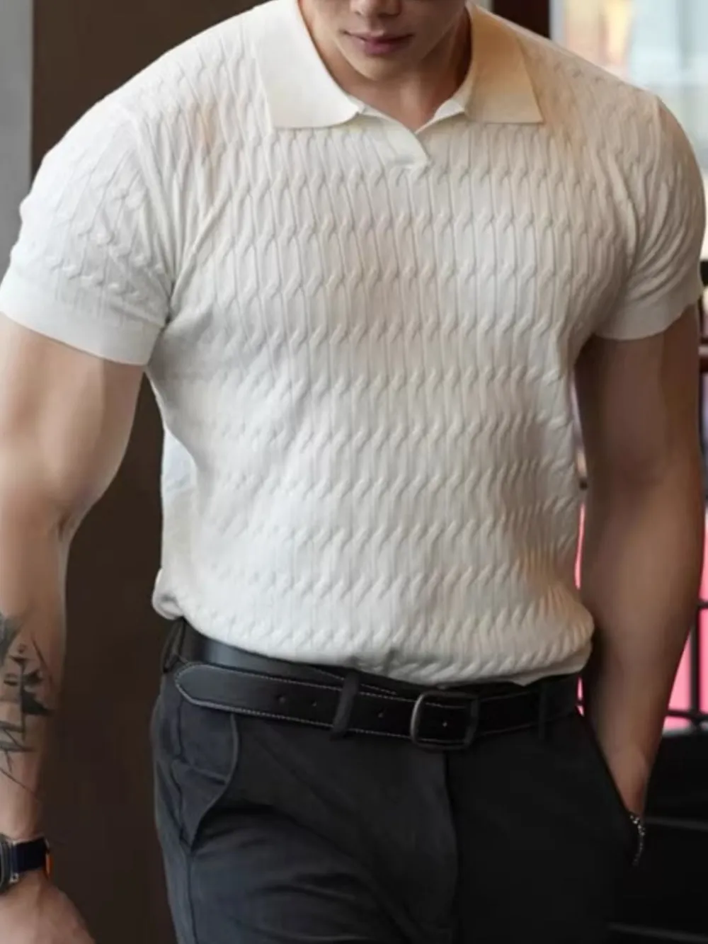Men's Full Size Classic Short Sleeve Knit Polo Plus Size, image 6