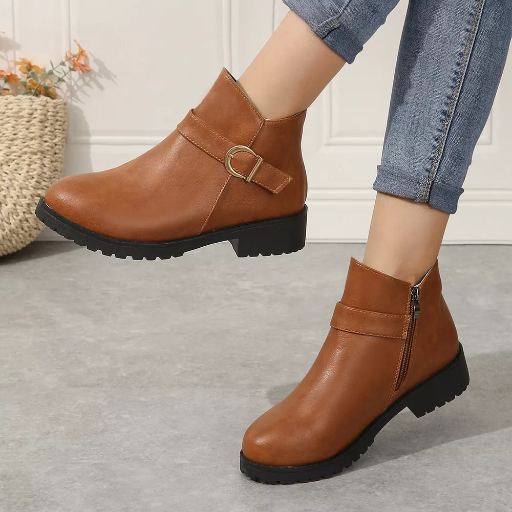 Buckle Accent Ankle Boots, image 7