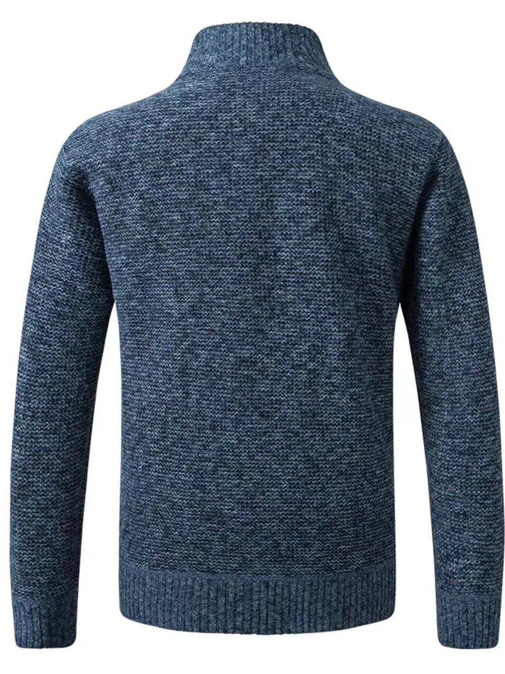 Men's Plus Size Quilted Panel Zip-Up Sweater Cardigan, image 4