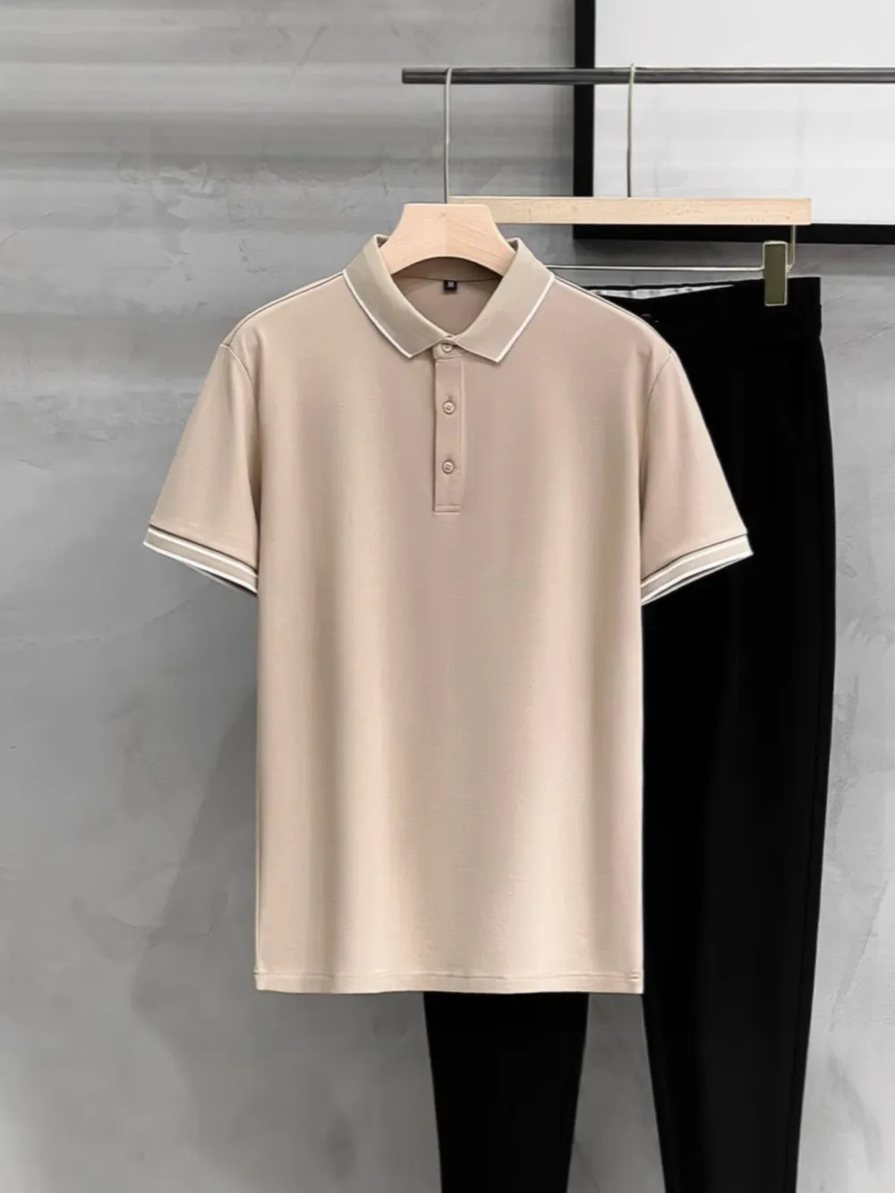 Men's Plus Size Contrast Trim Short Sleeve Polo, image 4
