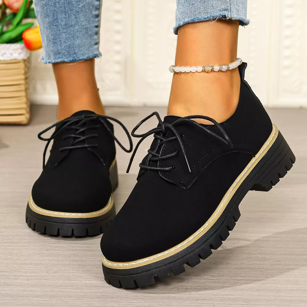Round Toe Lace-Up Loafers, image 9