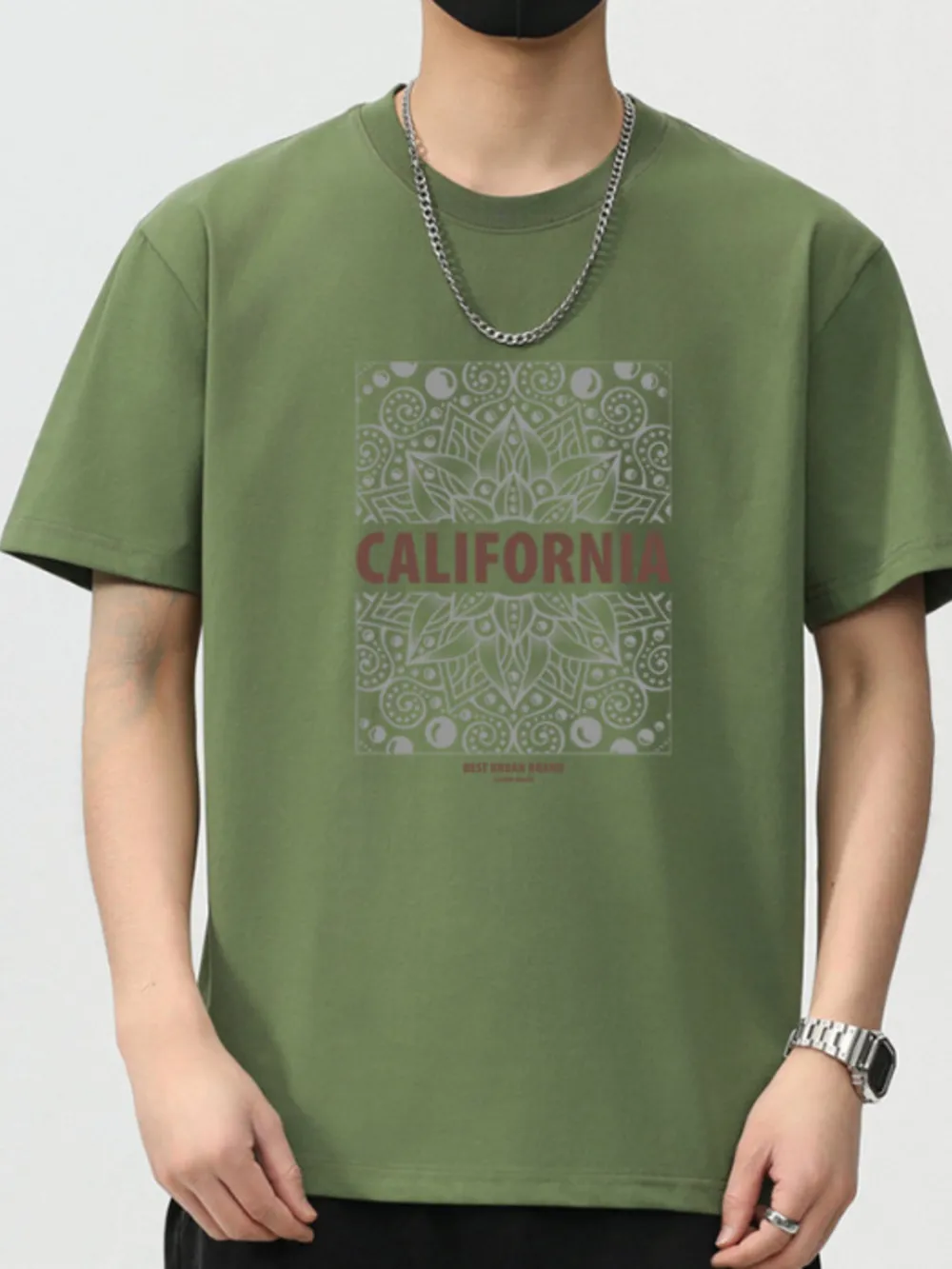 Men's Plus Size Graphic Round Neck Short Sleeve T-Shirt, image 7