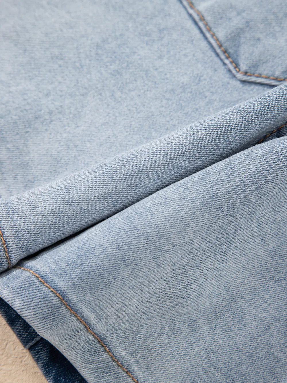 Wash High Rise Denim Shorts, image 6