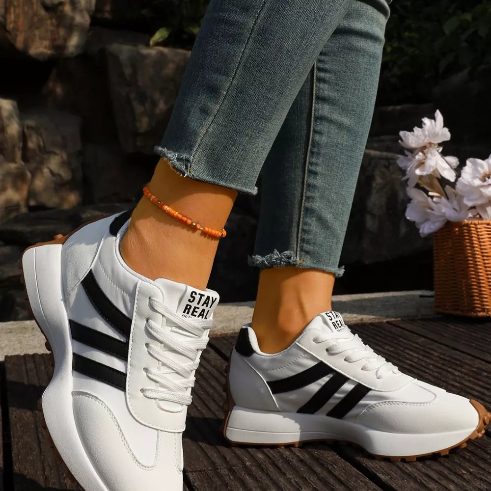 Round Toe Lace Up Sneakers, image 4