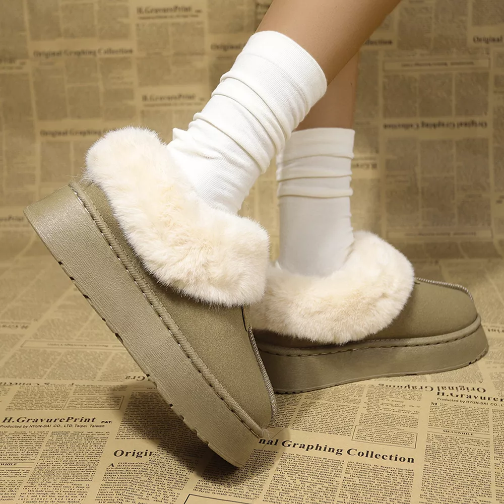 Fuzzy Platform Ankle Boots, image 5