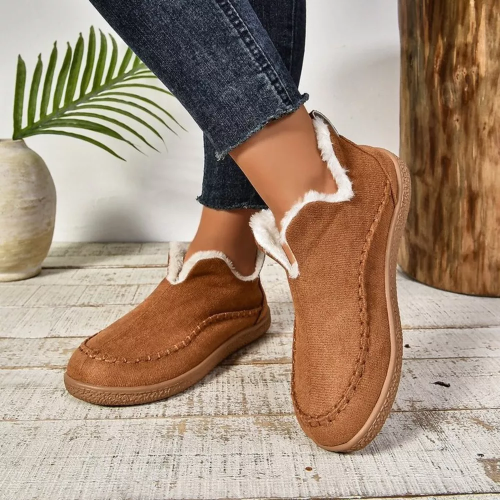 Round Toe Sherpa-Lined Slip-Ons, image 9