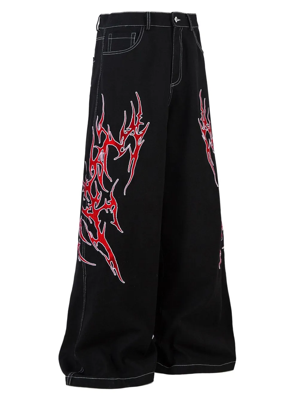 Men's Lightning Pattern Wide leg Jeans, image 2