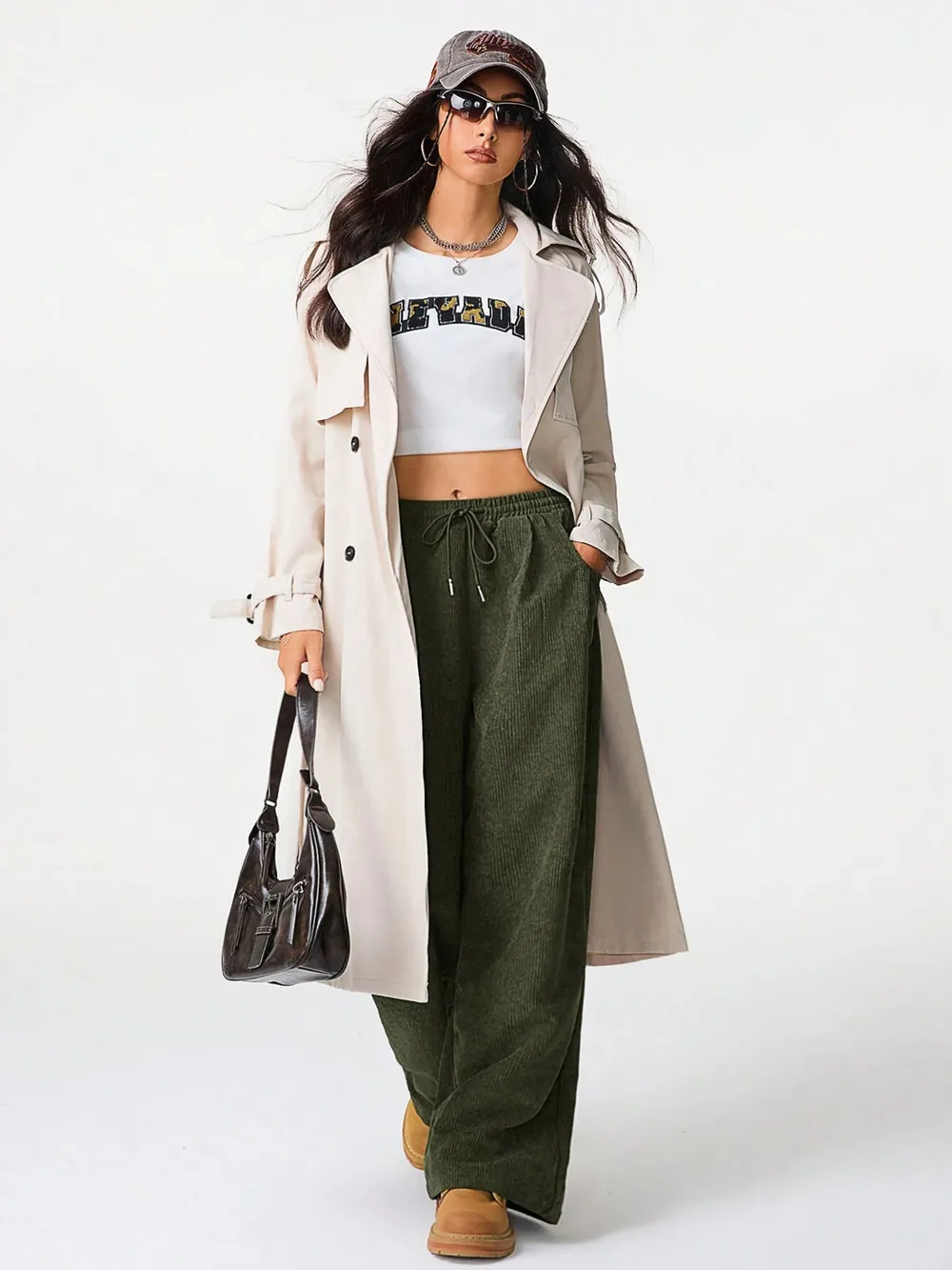 Wide Leg Drawstring Pants, image 8