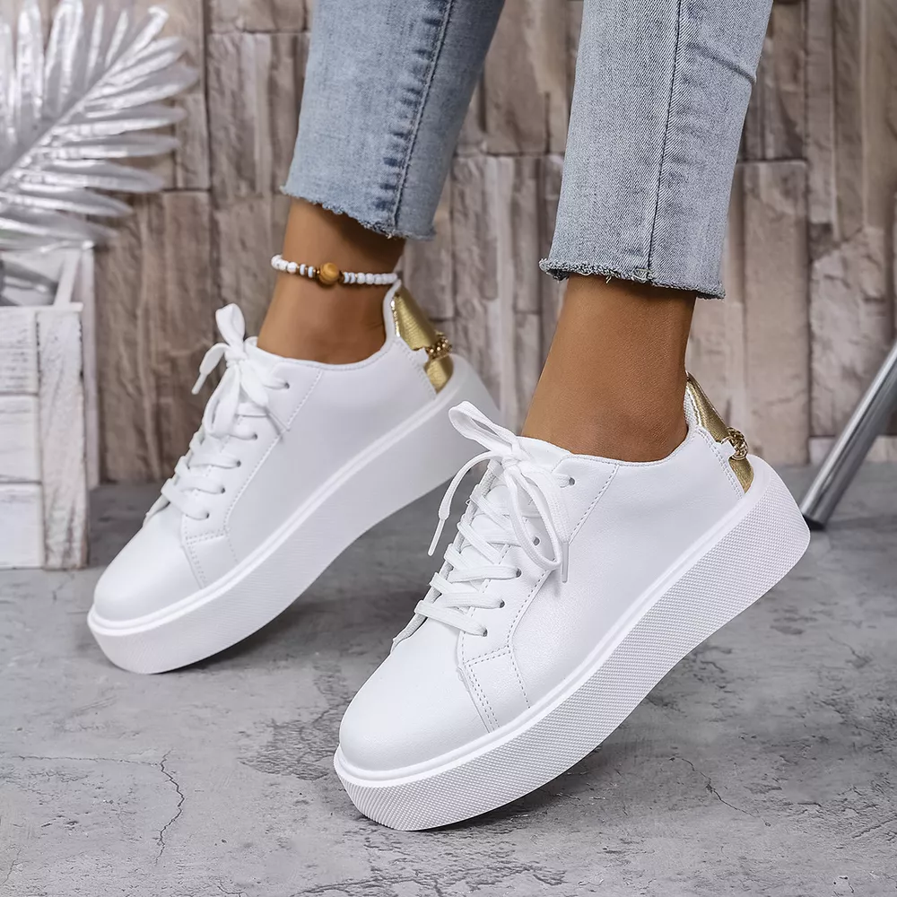 Round Toe Platform Sneakers, image 3
