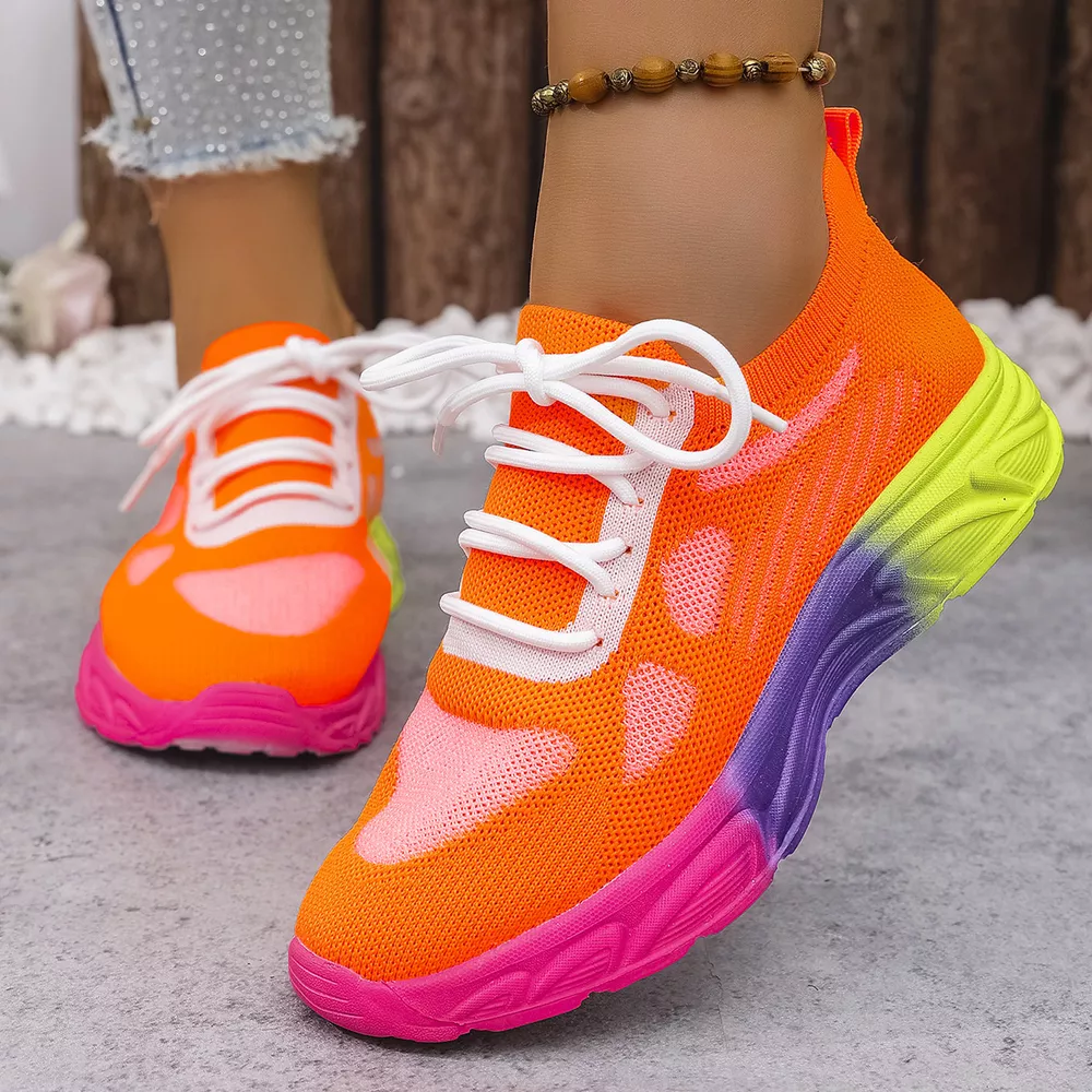 Lace Up Round Toe Sneakers, image 8