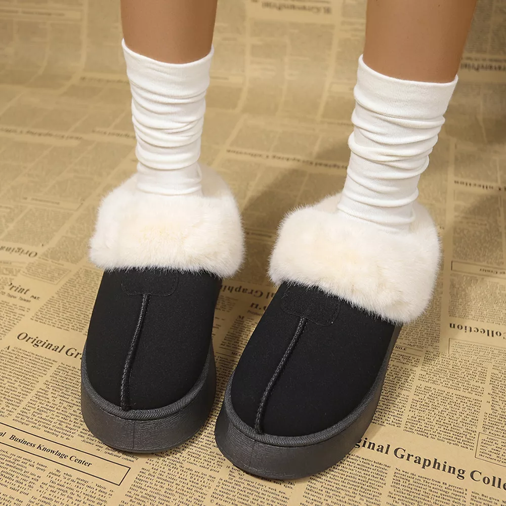 Fuzzy Trim Platform Boots, image 16