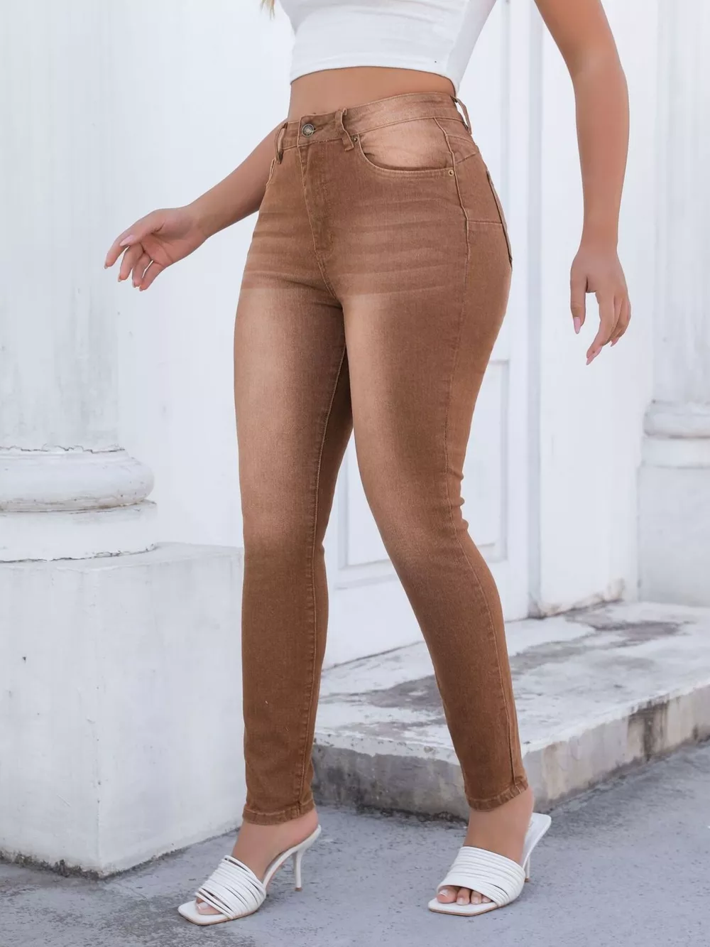 High-Waisted Slim-Fit Jeans, image 8