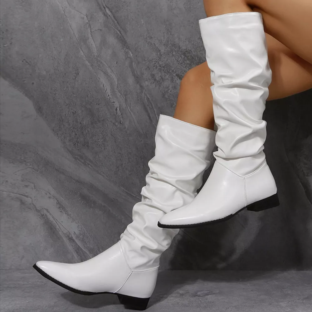 Slouchy Block Heel Boots, image 4