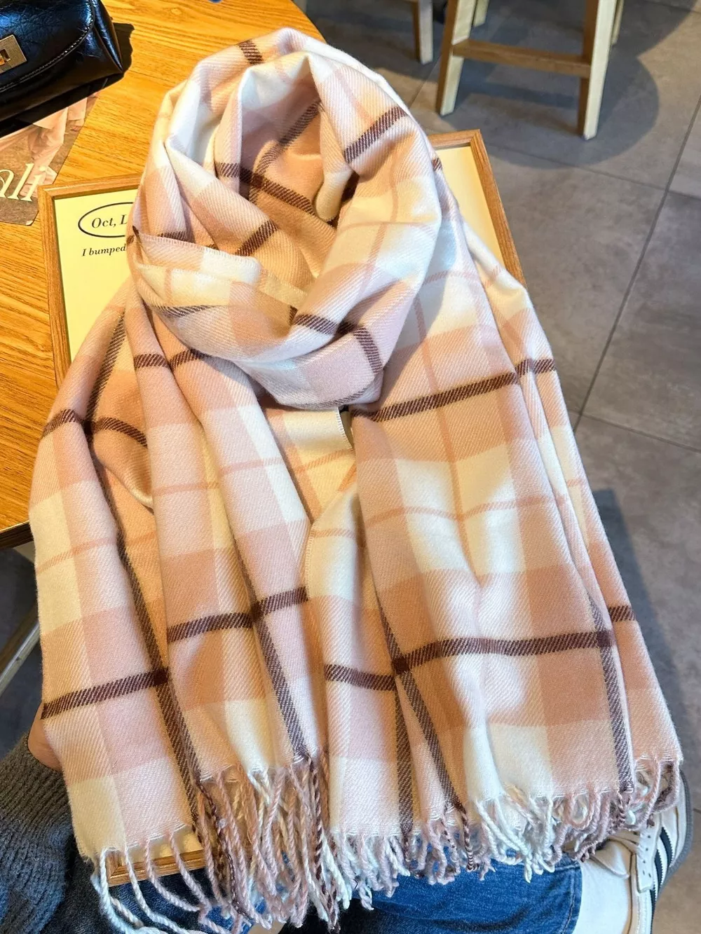 Classic Plaid Fringe Scarf, image 8