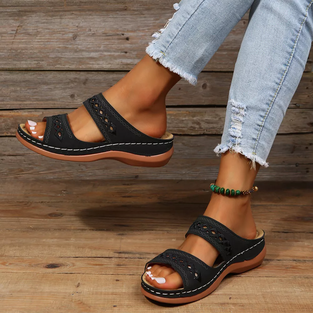 Open Toe Wedge Sandals, image 2