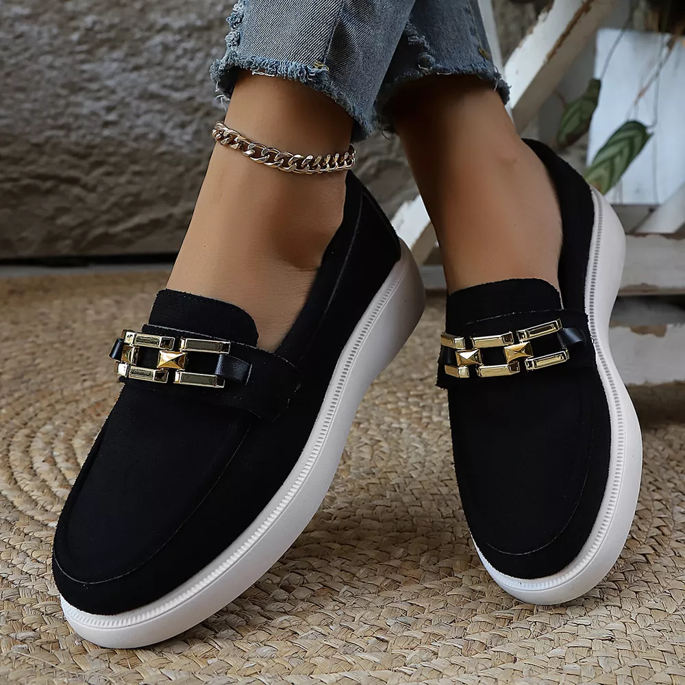 Round Toe Platform Slip-Ons, image 3
